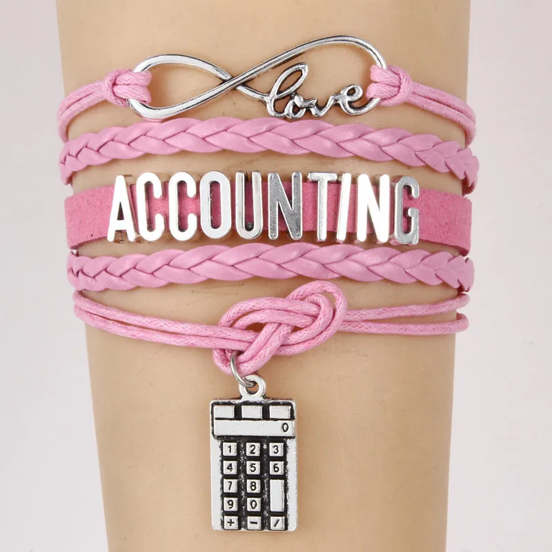 (10 шт./лот) Бесконечность любовь учетный браслет калькулятор Шарм ручной работы
