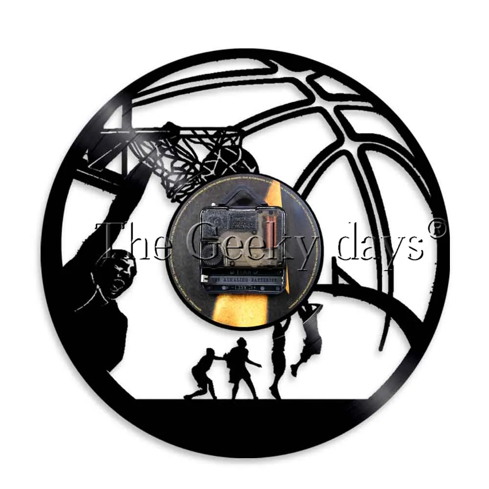Баскетбольные часы с виниловой пластиной Slam Dunk для одной руки баскетбольные