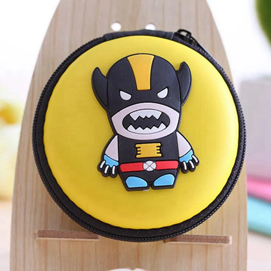 Силиконовый кошелек для монет с Superman Spiderman Batman круглый гарнитура сумка Samll кошелек сумка Для женщин детей; подарок для девочек