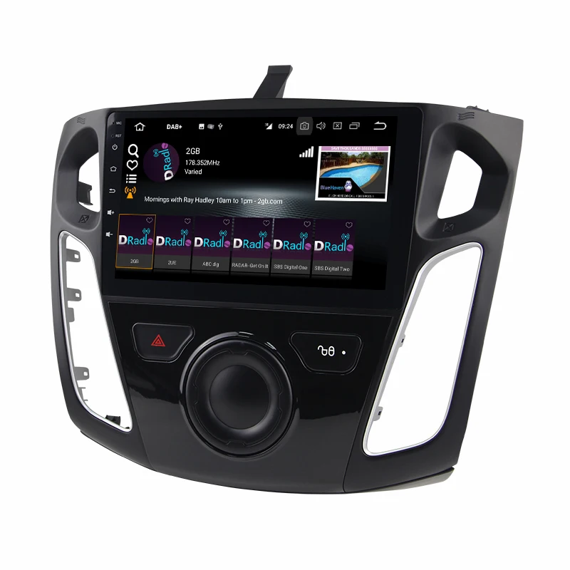 Eunavi 9 дюймов Android 8 0 автомобильный dvd видео gps плеер для Ford focus 2012 + wifi 4G BT радио RDS PX5 32G