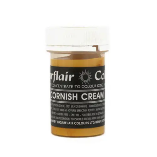 CORNISH CREAM 30 цветов Sugarflair пастельные съедобные концентрированные пасты гель для еды торт чашка глазурь цвет 25 г - Цвет: CORNISH CREAM