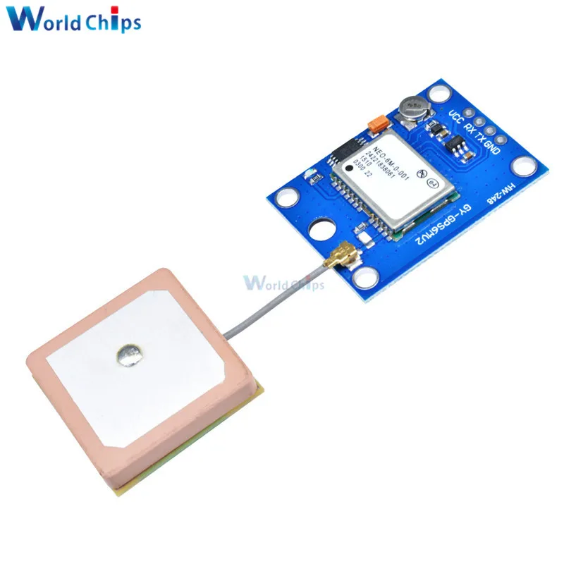 2 шт. 3В-5В NEO-6M GPS модуль GY-GPS6MV2 NEO6MV2 Buit-in EEPROM APM2.5 антенна RS232 TTL плата для управления