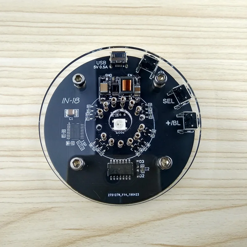 1 bit встроенные светящиеся трубки часы для 18 часов nixie встроенный модуль Boost 5 В