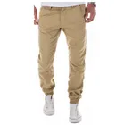 Мужские брюки для бега 2018, Брендовые мужские брюки, повседневные однотонные штаны, спортивные штаны, штаны-шаровары цвета хаки, XXXL YTA