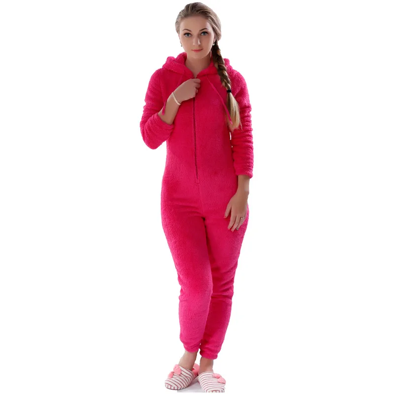 Winter Warm Pyjamas Women Plus Size Sleepwear Female Kingurumi Teddy Fleece Pajamas Plush Flannel Pajamas Sets For Women Adults