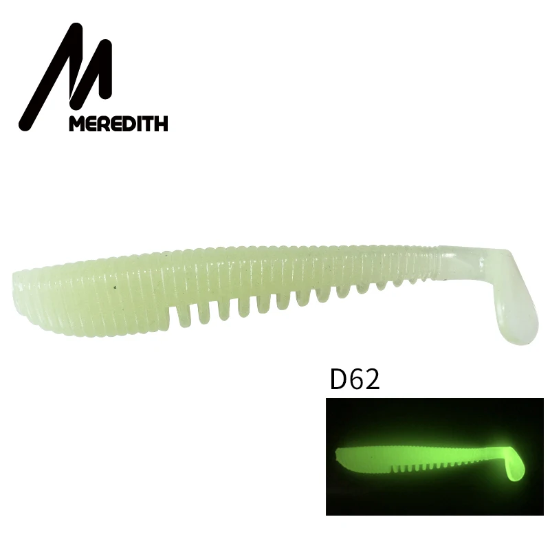 D62 MEREDITH Awaruna рыболовные приманки 95 мм 5,1 г 5 шт. искусственные приманки воблеры Shad Carp Силиконовые мягкие приманки для рыбалки - Цвет: D62