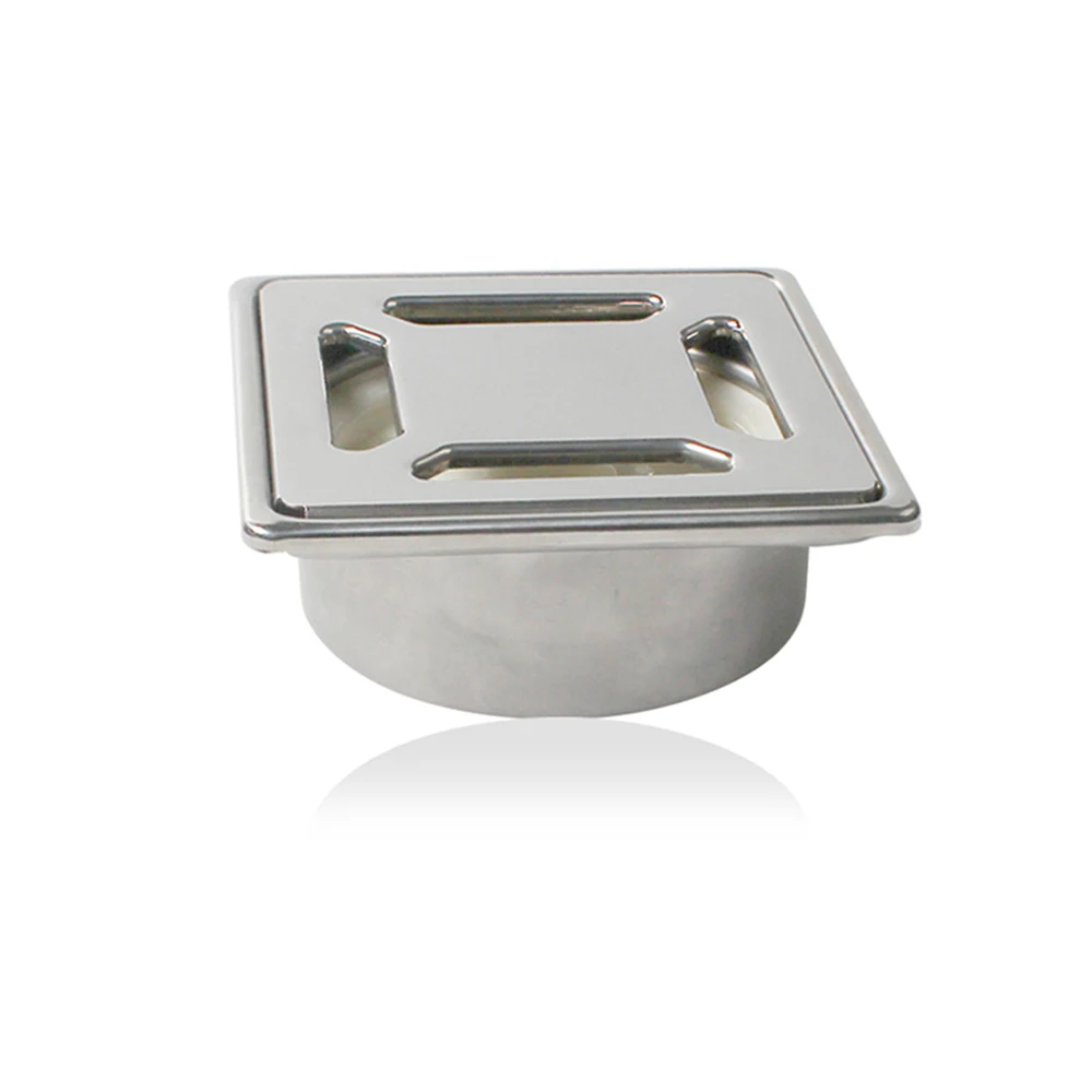 

Talea bathroom gravity flushing floor drains square Shower Drain Cover Stainless Steel Bathroom Water Drainer QF023C001