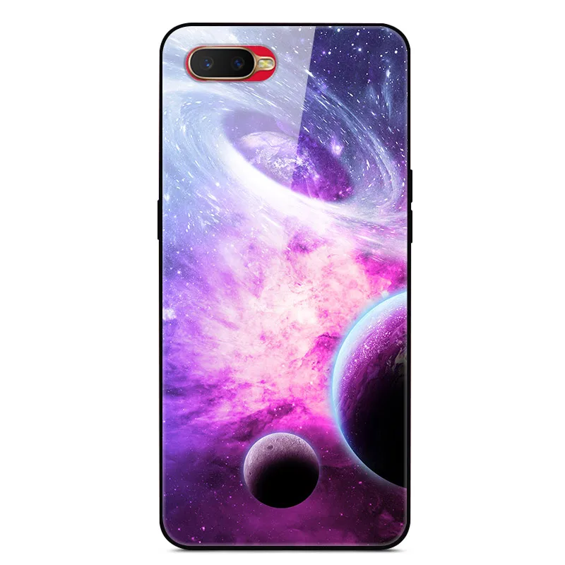 Чехол из закаленного стекла для OPPO RX17 Neo чехол силиконовый бампер жесткая стеклянная задняя крышка для OPPO RX17 Neo RX 17 Neo A1K AX7 Capas - Цвет: Серебристый