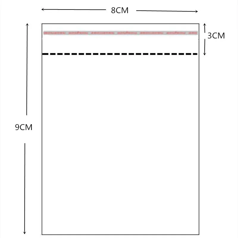 Лидер продаж самоклеящиеся пластиковые пакеты 100 шт./лот герметичные прозрачные