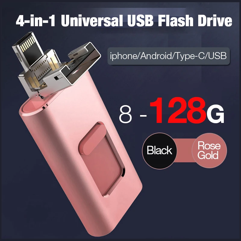 UTHAI C17 USB для вспышки lightning 4в1 Type c/Lightning/MicroUSB/USB iPhone 8 11 XR Металл 64 ГБ 32 128 ГБ|USB