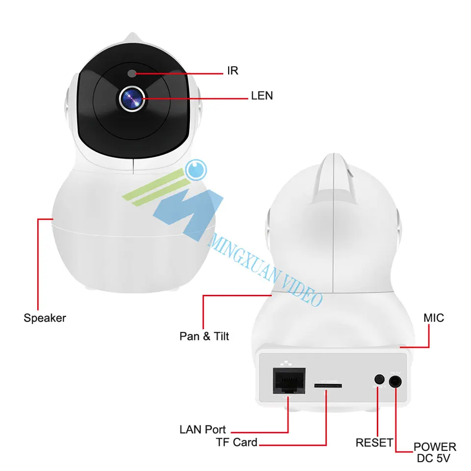 MX 1080 P Видеоняни и радионяни Wi Fi IP Камера с LAN Порты разъёмы PTZ обнаружения движения