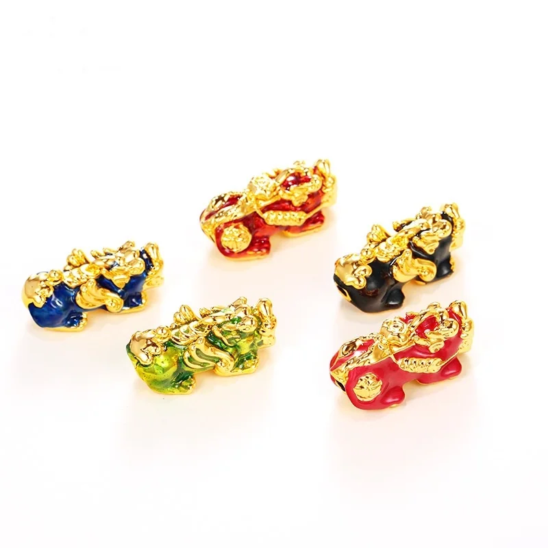 OMHXFC Wholesale European Fashion Woman Man Unisex Party Birthday Wedding Gift Vintage Red PIXIU 18KT Gold Pendant Charm EP64 | Украшения и