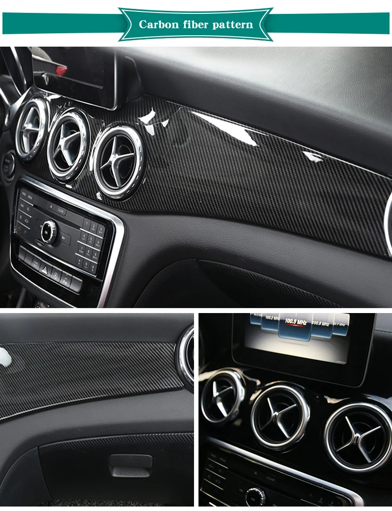 Для Mercedes gla/cla250 w117/gla x156/220/gla amg/cla45 автомобильные наклейки из углеродного волокна модифицированные аксессуары для панели управления интерьером