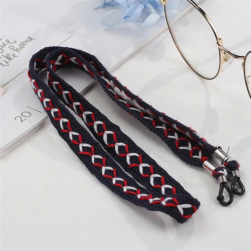 

imixlot Colorful Cotton Glasses Neck Strap String Rope Hanging Eyeglass Cord 66cm Travel Sports End Glasses Holder