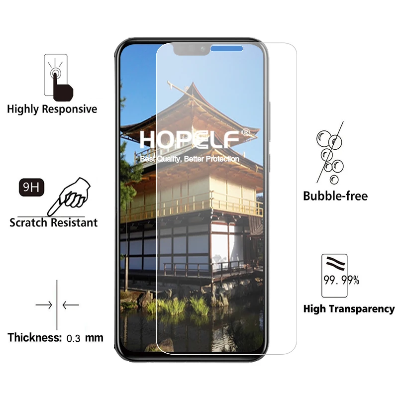 3 шт закаленное стекло для Huawei Honor 8X защита экрана 9H 2.5D Защитное телефона |