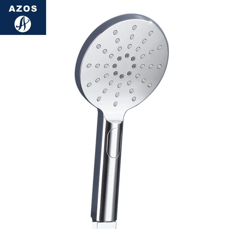 Azos Shower Head Abs Plastic Black Three Functions Pressurized Bathroom Cleaning Room Round 20mm G1/2 HS110C | Обустройство дома