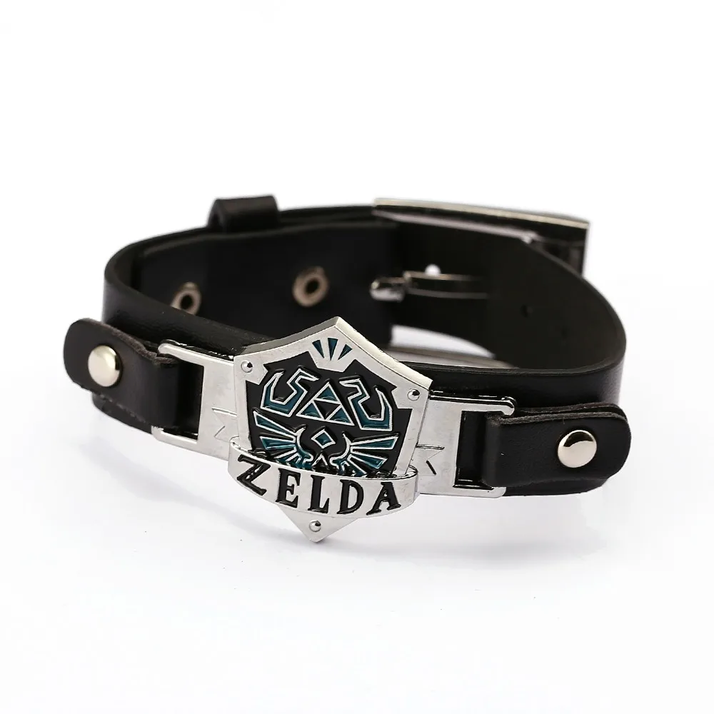 Легенда о Zelda кожаный браслет Hylian щит Браслеты с подвесками игры Косплэй панк браслет Для мужчин Для женщин jewelry ys12154