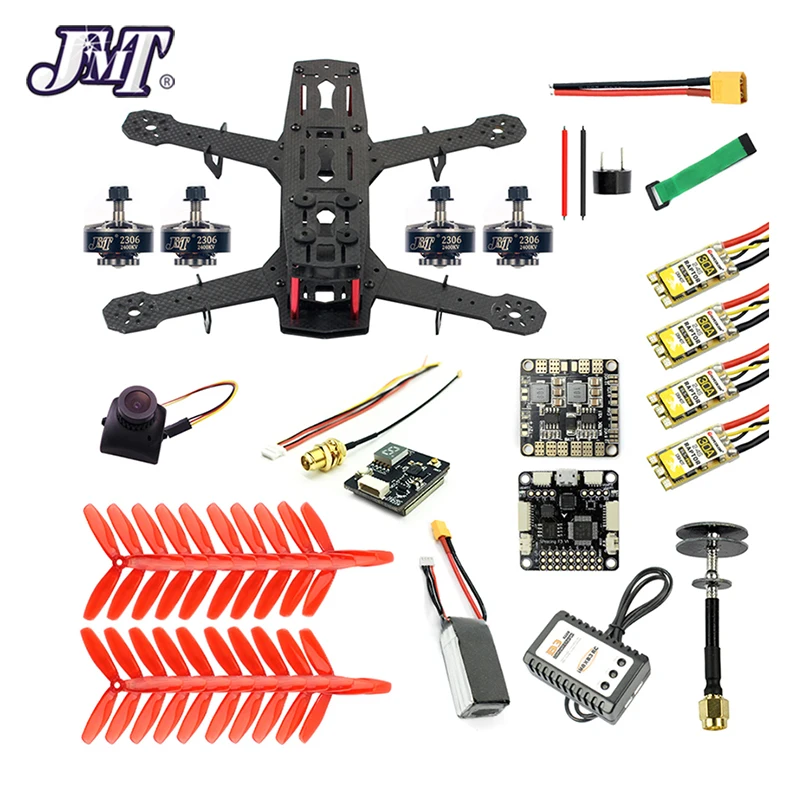 JMT 250 полный комплект RC FPV Квадрокоптер Дрон 250 мм комплект из углеродного волокна для рамы F3 Контроллер полета Raptor BLS Pro 30A ESC 700TVL камера
