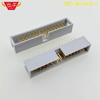 dc3 30p grey white 30pin idc socket box 2 54mm pitch box header straight connector contact part of the gold plated 3au yanniu