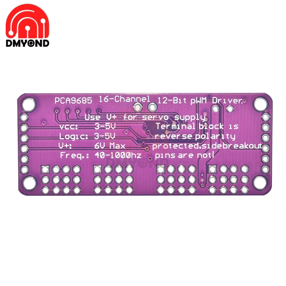 PCA9685 16 канальный 12 битный PWM сервопривод интерфейс I2C IIC 1 6 кГц ШИМ модуль