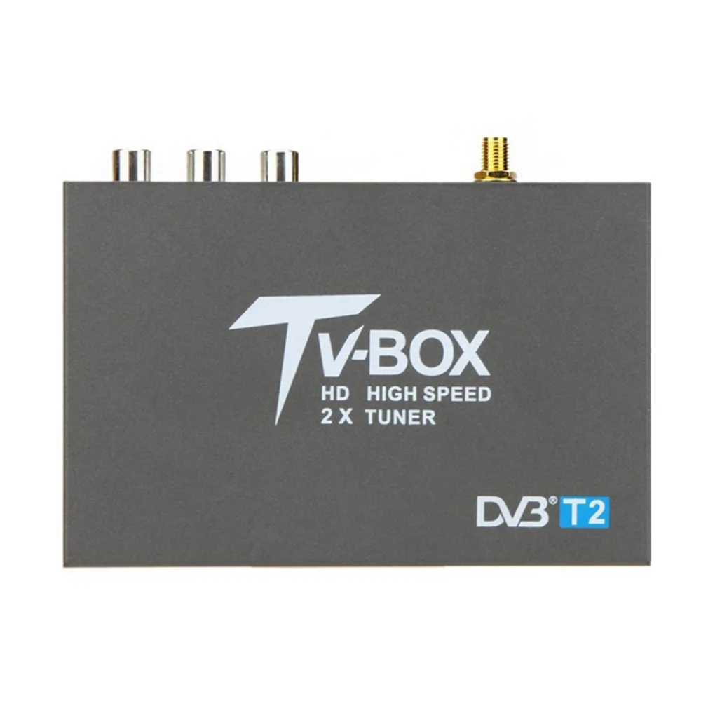 Одиночная антенна DVB T2 автомобильный 2 мобильный чип цифровой тв тюнер HD 1080P ТВ