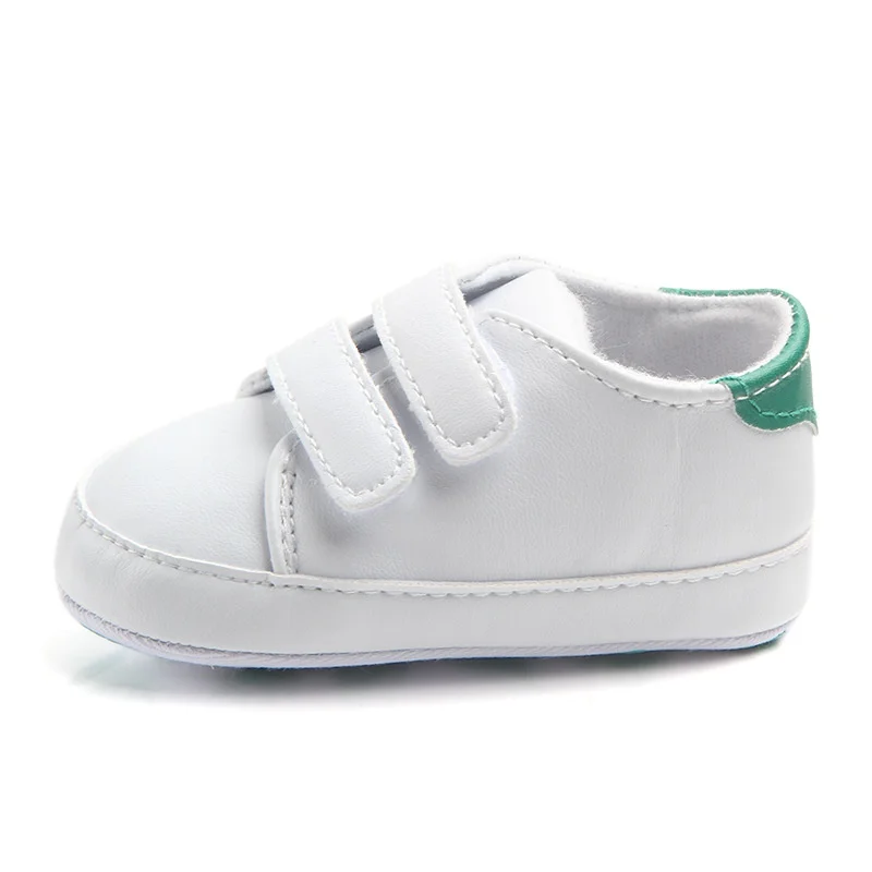 

Kids Soft Soled Sports Sneakers PU Leather White Baby Shoes Classic Casual Newborn Boy Girl First Walkers