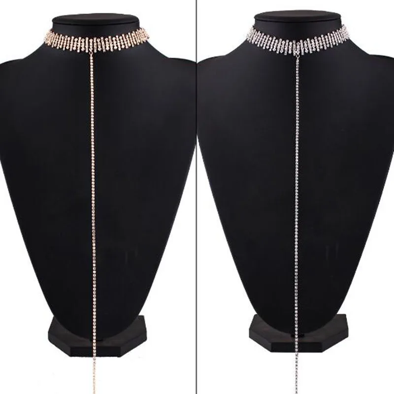 Женское колье-чокер с кристаллами роскошное украшение для невесты цепочка чокер