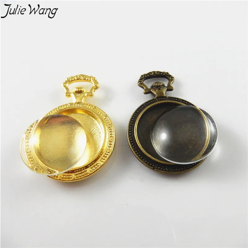Julie Wang 4 комплекта золотистого бронзового кабошона металлическое основание