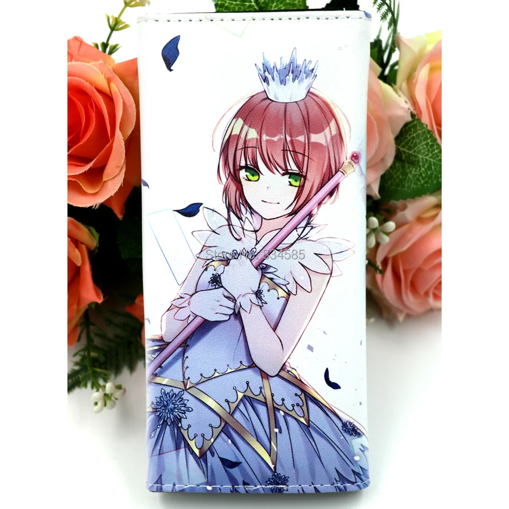 Женский Длинный кошелек клатч с визитницей Sakura Anime держатель для карт|Мужские