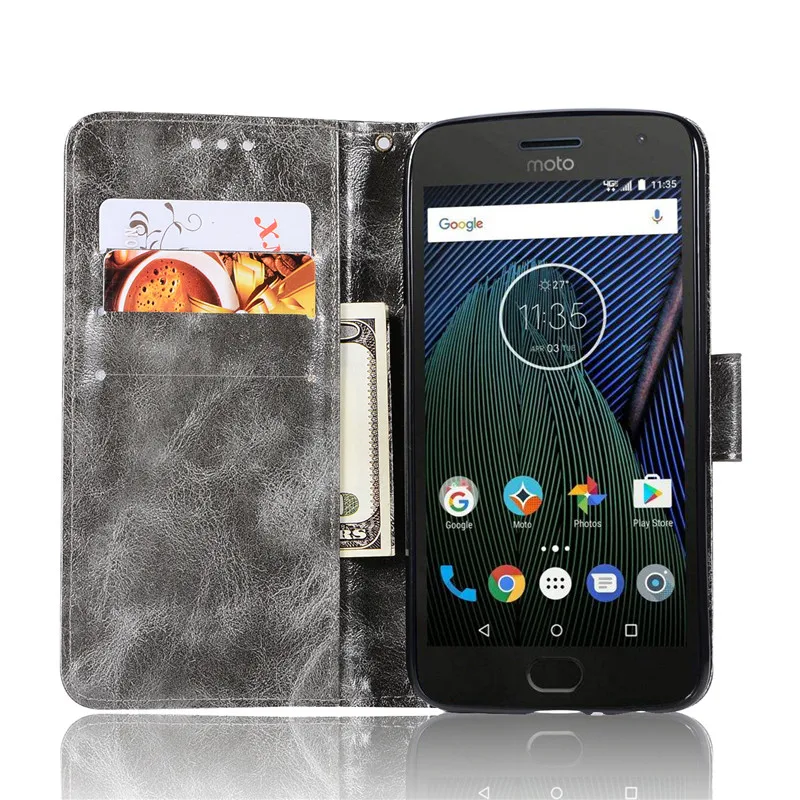 For Motorola Moto G5 Case G 5 5.0 Wallet PU Leather Phone XT1676 XT1672 Cover Flip | Мобильные телефоны и аксессуары