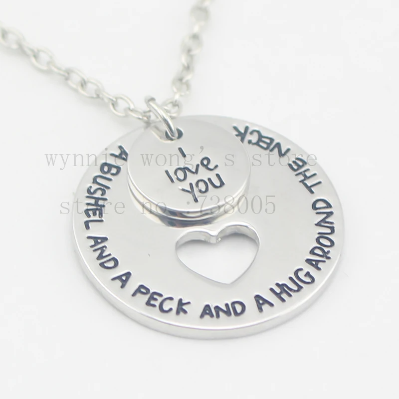 2020 хит! Ювелирные изделия ручной штамповки Я тебя люблю бушля и пек обнимаю шею