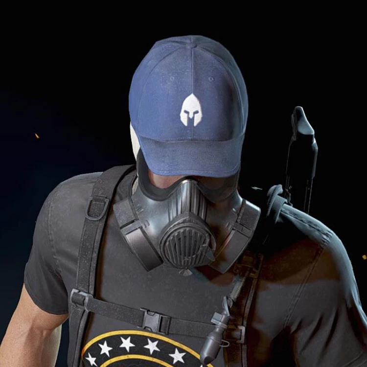 Бейсболка с вышивкой призрака Recon Wildlands 100% хлопок синяя бейсболка | Тематическая