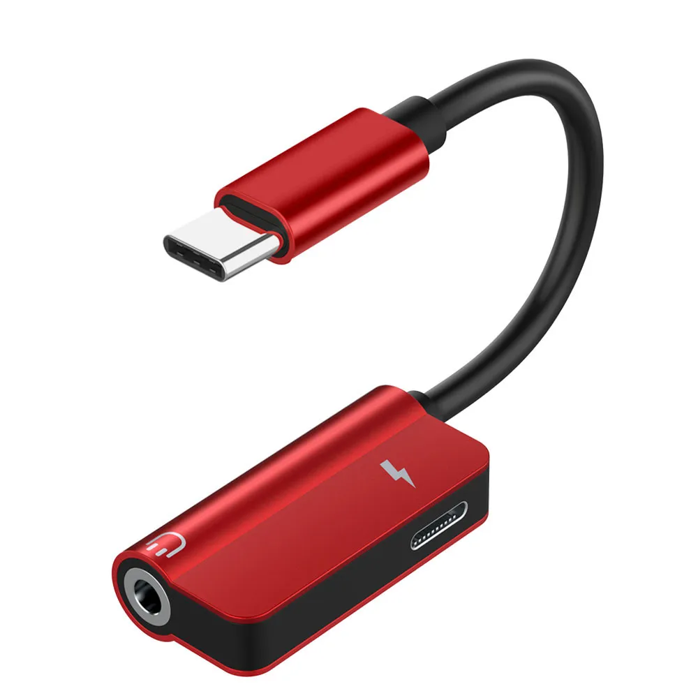 Тип usb-C Аудио зарядки адаптер 2 в 1 C до 3 5 мм разъем для наушников + конвертер huawei