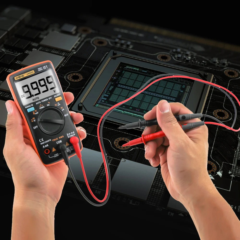 AN8009 True-RMS Auto Range Digital Multimeter NCV Ohmmeter AC/DC Voltage Ammeter Current Meter temperature measurement | Инструменты