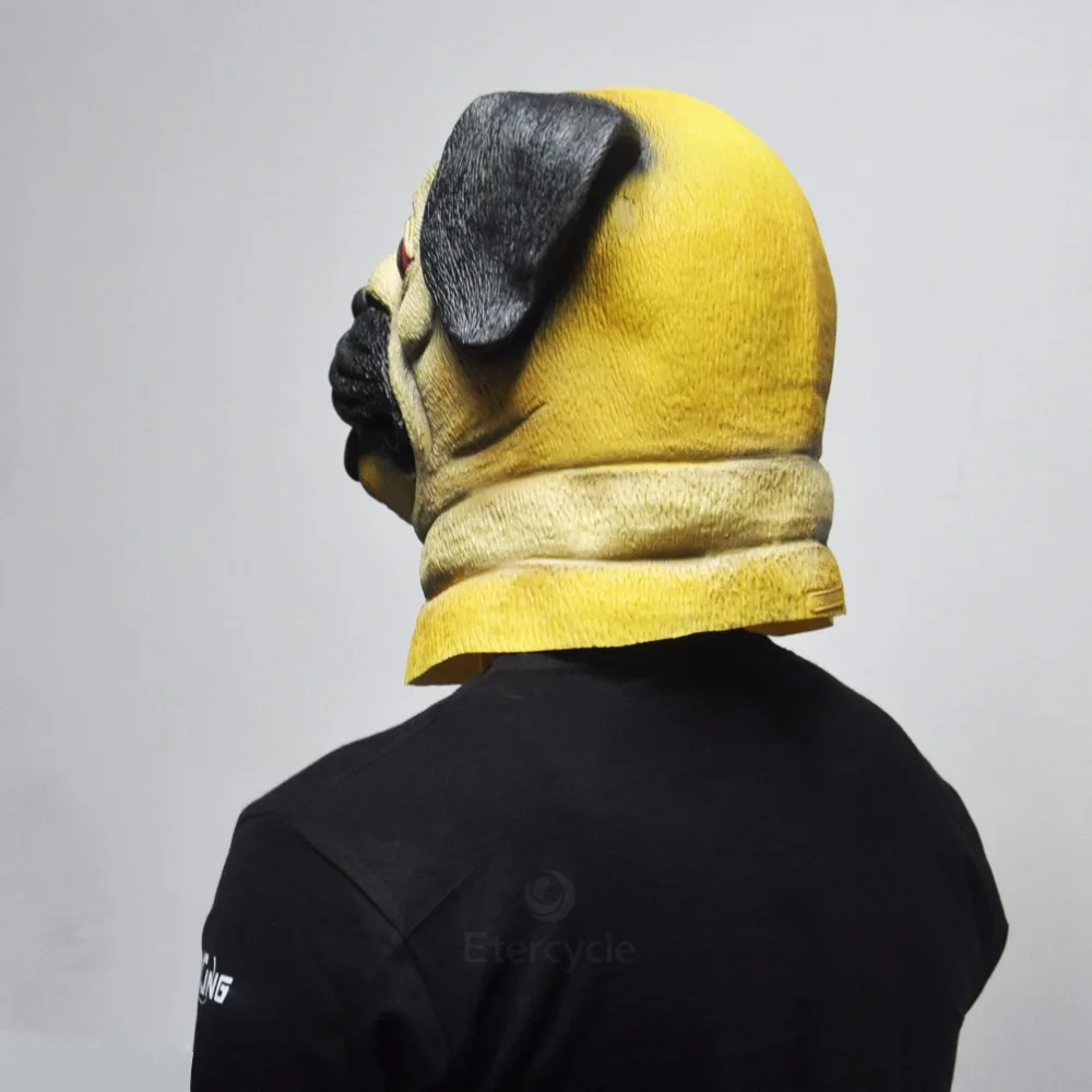 Хэллоуин маски животных пес Шарпей латексная маска для взрослых резиновый