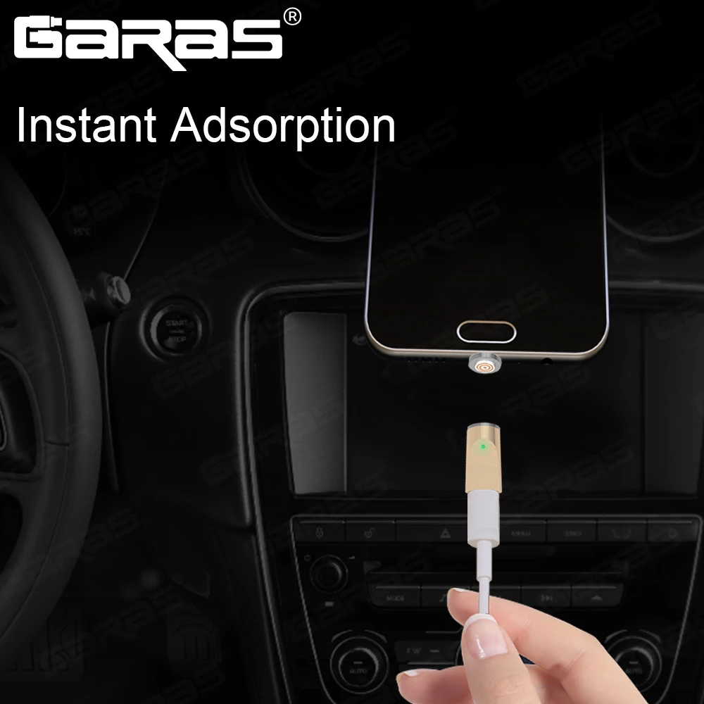 GARAS Магнитный usb type C адаптер для iphone/Micro/usb type c порт зарядное устройство и данных магнит адаптер для samsung/Xiaomi/huawei/LG
