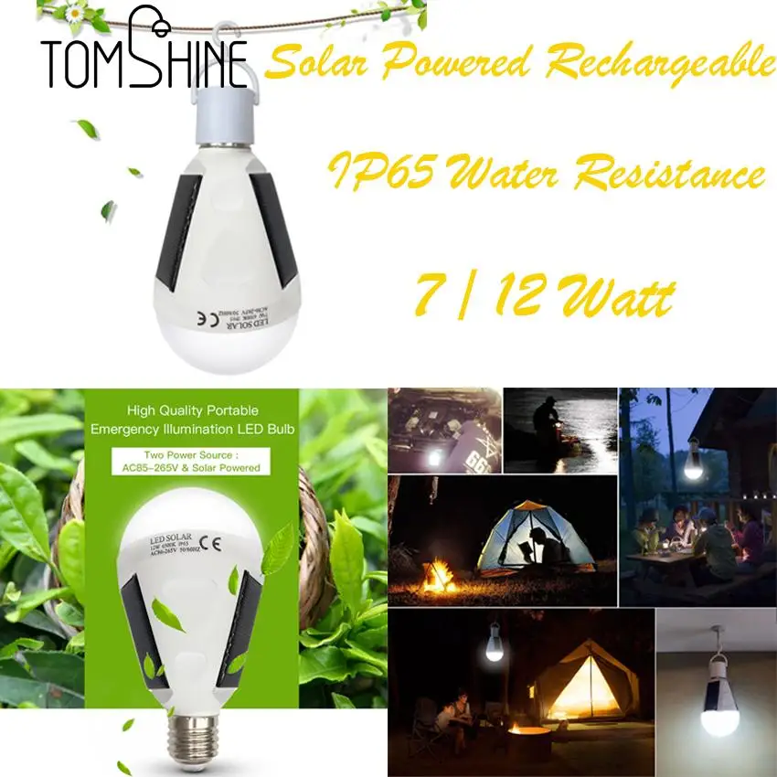 

Аварийсветодиодный Светодиодная лампа на солнечной батарее, 12 Вт, SMD5730, чувствительное сенсорное управление, фонарь IP65 переносная лампа на ...