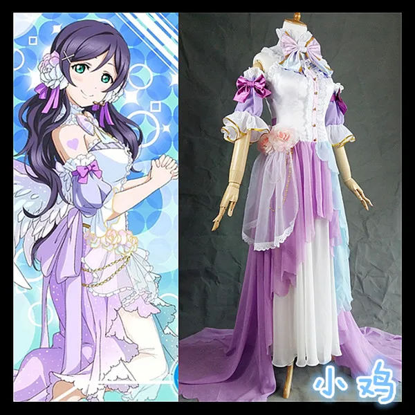 Lovelive/белый костюм для косплея на День святого Валентина ангела Awaken kototi Umi Hanako Nico