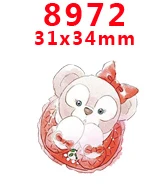 8972 30 шт. с героями мультфильмов плоское украшение из смолы PR 8954 - Цвет: 8972