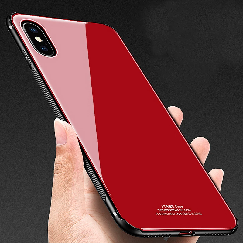 Защитный чехол GUSGU с полным покрытием для iPhone X задняя крышка из ТПУ закаленным