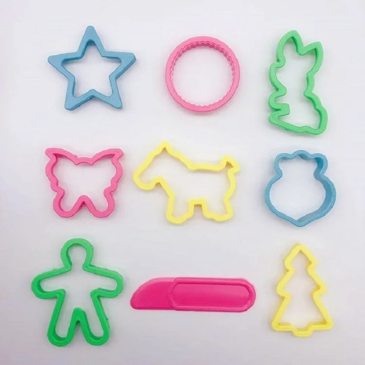 mixed color 9 шт./компл. детская форма для пластилина инструменты DIY Цветной глины формы для нарезки детские забавные миксер для теста фон для фото из ткани Моделирование Инструменты - Цвет: mixed color