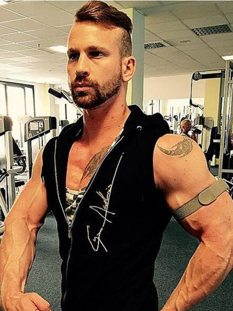 MUSCULARITY Рождество Мужская Толстовка без рукавов майка для бодибилдинга фитнеса