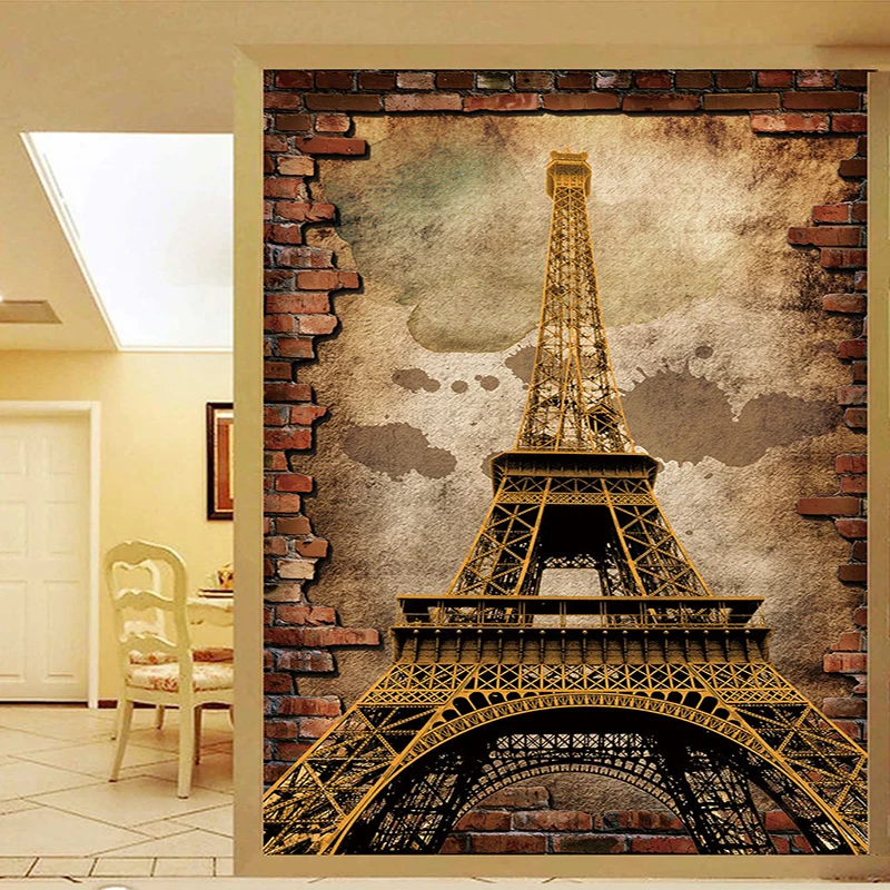 Обои на заказ 3D обои в стиле ретро вход Европейский Стиль Эйфелева башня