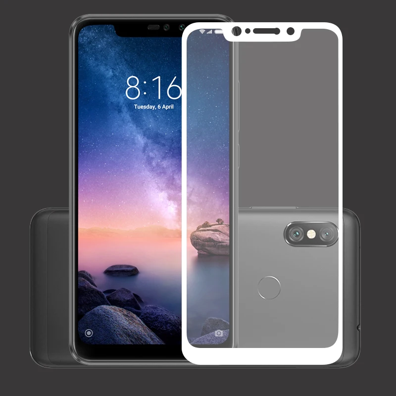 (2 шт.) 9H Премиум Закаленное стекло для Xiaomi Redmi Note 6 Pro Полное покрытие Защитная