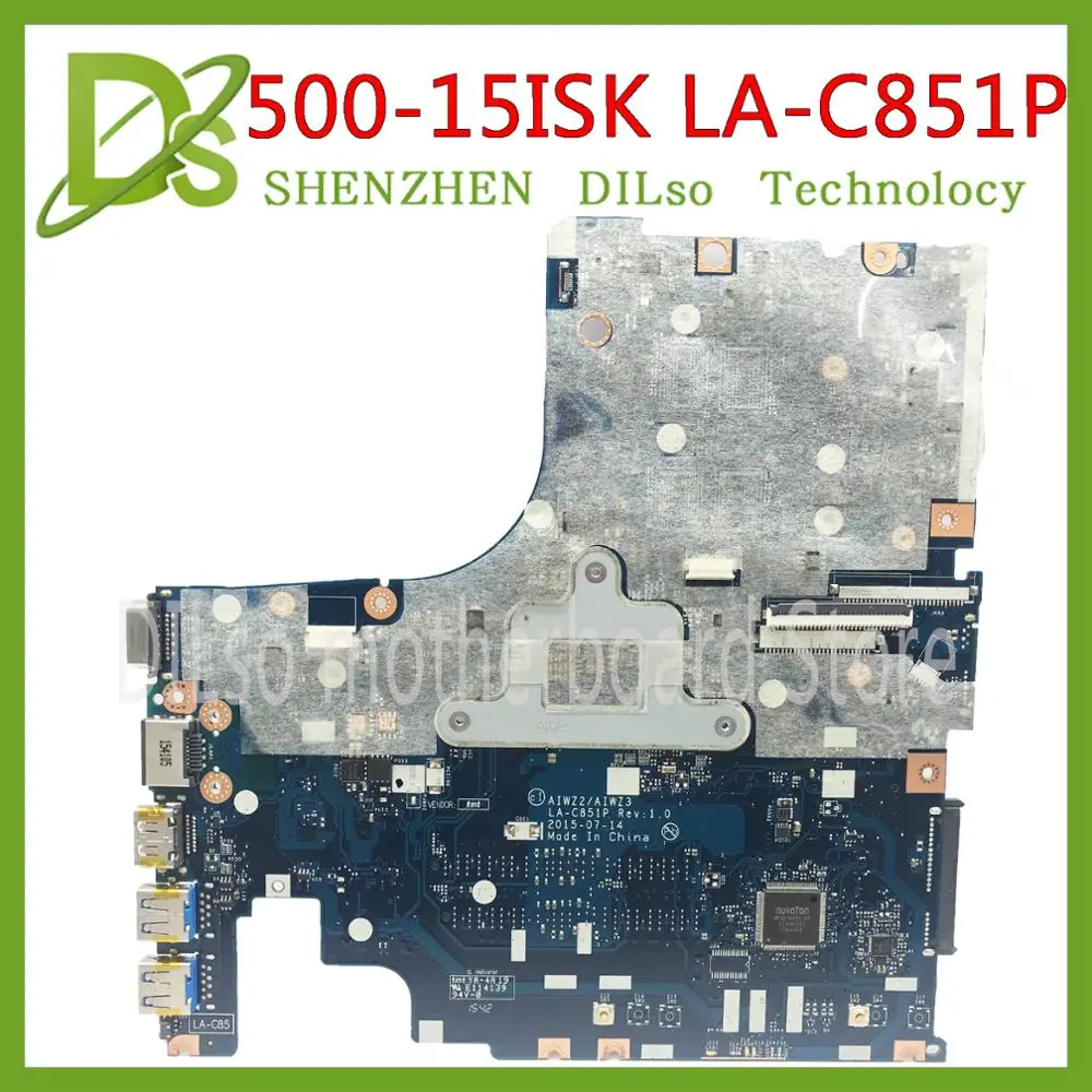 KEFU AIWZ2/AIWZ3 LA C851P материнская плата для Lenovo IdeaPad 500 15ISK ноутбука I7 6500U оригинальная 100%