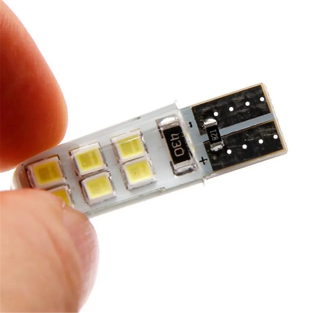 2 шт. T10 W5W водонепроницаемый 2835 12 SMD клиновидная Светодиодная лампа для авто
