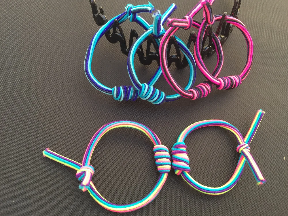 Эластичная резинка для волос в полоску 6 цветов | Аксессуары одежды