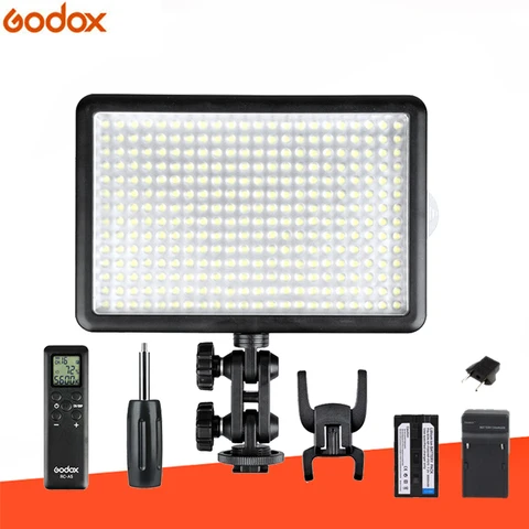 Godox светодиодный аккумулятор 308C 3300K ~ 5600K, светодиодный аккумулятор 308 с беспроводным дистанционным управлением и ручкой для видеокамеры DV