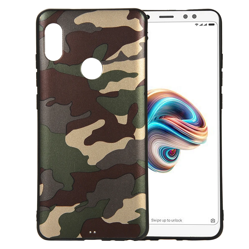 Армейский зеленый камуфляж Чехол для Xiaomi Redmi 4X 4A Note 5 Pro Plus 6 6A S2 YS F1 A1 a2 Мягкие TPU