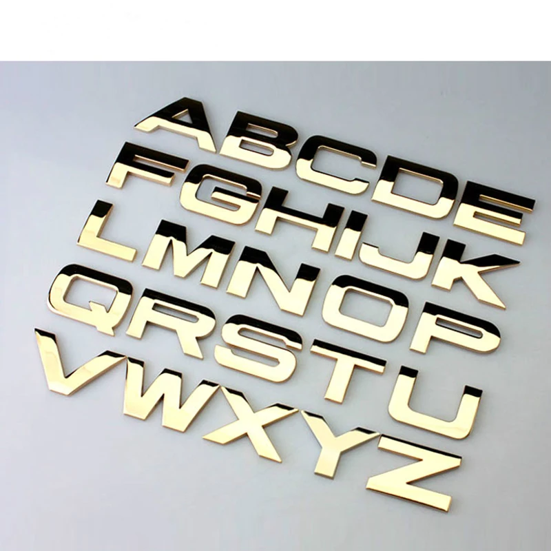 3 см хром металл цинк DIY ABC 123 буквы цифровой Сердце Звезда автомобиль Стайлинг эмблема переоборудования телефонные цифры и алфавит 3D стикер